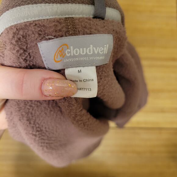 Cloudveil Men's Full-Zip Fleece Jacket Brown Size M Performance Zip-Up - Picture 11 of 11